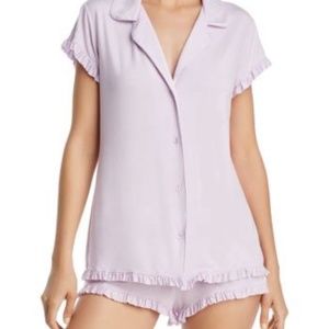NWT Eberjey Ruthie Short Ruffle PJ Set Lavender